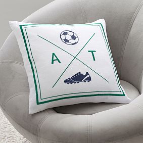 Soccer Monogram Pillow Cover