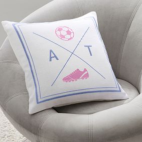 Soccer Monogram Pillow Cover