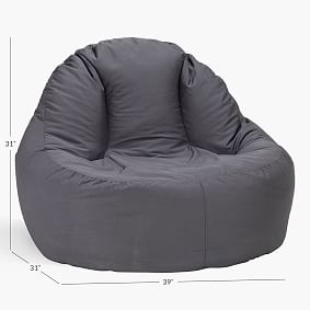 Canvas Charcoal Leanback Lounger