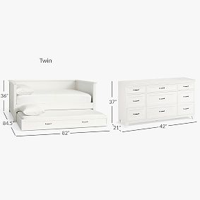 Hampton Daybed with Trundle &amp; 9-Drawer Dresser Set