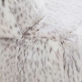 Leopard Faux-Fur Gray Eco Lounger