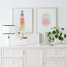 Rainbow Abstract Stones Framed Art