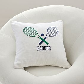 Tennis Monogram Pillow Cover
