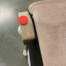 Open Box: Riley Ottoman - Lustre Velvet Dusty Blush