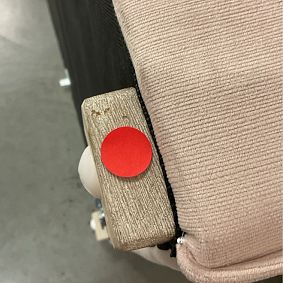 Open Box: Riley Ottoman - Lustre Velvet Dusty Blush