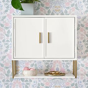 Glam Wall Storage Cabinet (18"x17")