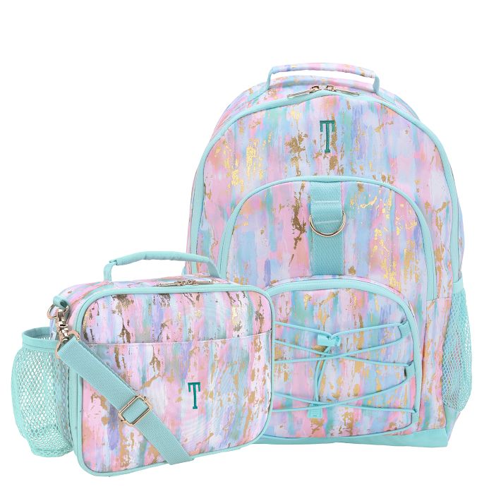 Gear-Up Blue Ditsy Backpack & Cold Pack Lunch Bundle  Pottery barn backpack and lunch bag display picture 1
