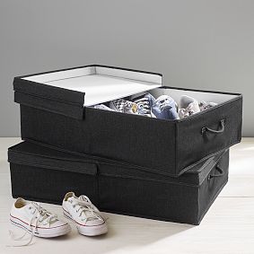 Black Denim Storage Bin