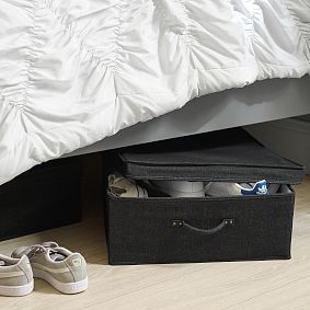 Black Denim Storage Bin