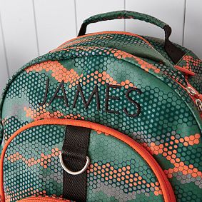 Gear-Up Hexagon Camo Reflective Backpack and Cold Pack Lunch Box Bundle, Set of 3