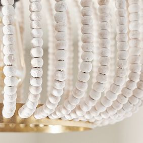 Remy Wood Bead Flush Mount