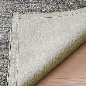 Sheared Tip Wool Rug - Charcoal