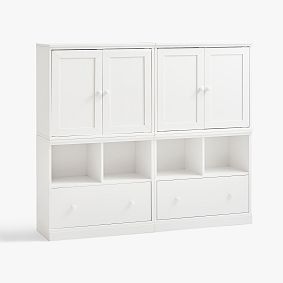 Cameron Bookcase with Cubby Drawer Base, Set of 2 (59")