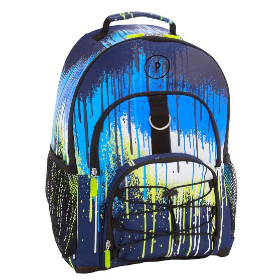 Gear-Up Drip Painting Blue Glow Backpack | Pottery Barn Teen display picture 1
