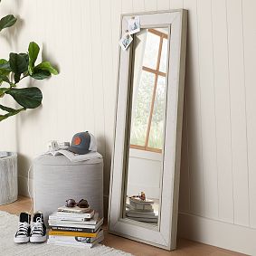 Linen Pinboard Framed Floor Mirror (20"x54")