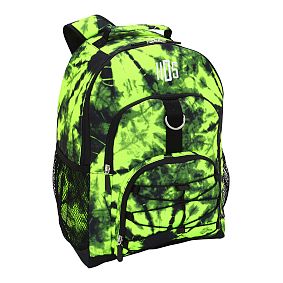 Santa Cruz Tie Dye Yellow and Black Backpack and Cold Pack Lunch Box Bundle, Set of 3