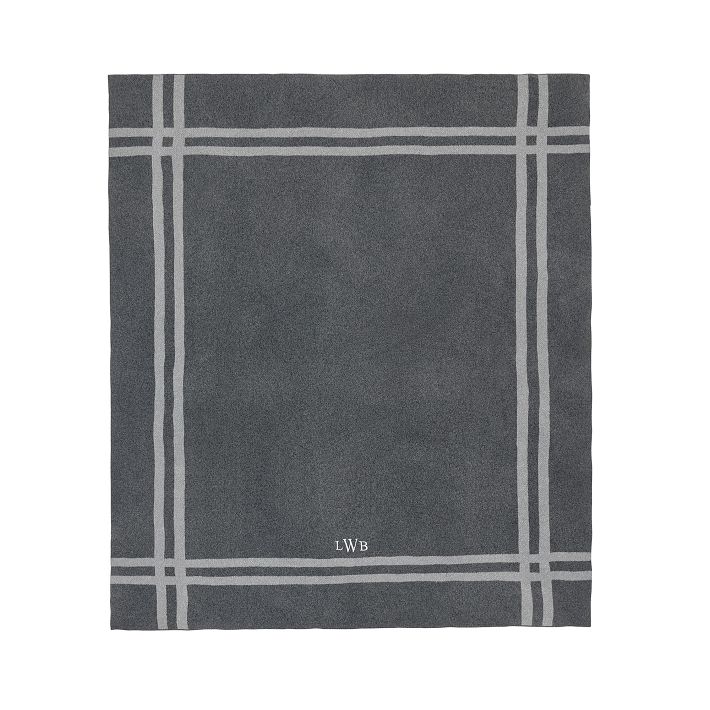 Blake Border Knit Throw Blanket | Pottery Barn Teen