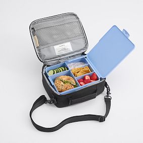 Gear-Up Black Solid  Cold Pack Lunch Box