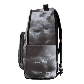 Gear-Up Storm Black &amp; White Backpack &amp; Cold Pack Lunch Box Bundle