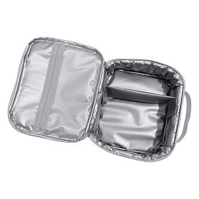 Colby Metallic Silver Cold Pack Lunch Box
