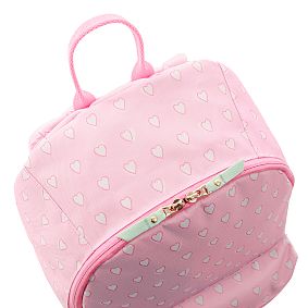 Colby Roller Rabbit Pink Hearts Backpack &amp; Cold Pack Lunch Box Bundle