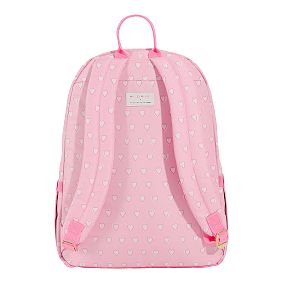 Colby Roller Rabbit Pink Hearts Backpack &amp; Cold Pack Lunch Box Bundle