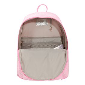 Colby Roller Rabbit Pink Hearts Backpack &amp; Cold Pack Lunch Box Bundle