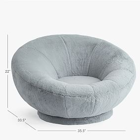 Faux Fur Quarry Groovy Swivel Chair