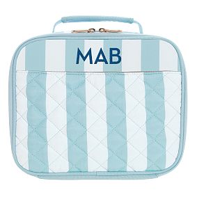 Gear-Up Quilted Cabana Stripe Blue Cold Pack Lunch Box
