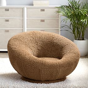 Teddy Bear Faux Fur Groovy Swivel Chair