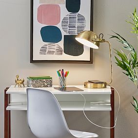 Brooks Wireless Charging Desk Lamp with USB (18")