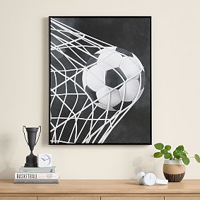Black &amp; White Sports Art - Soccer