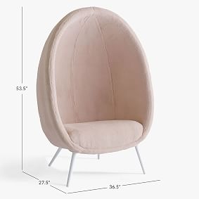 Faux Fur Blush Cave Chair