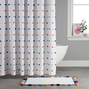 Tufted Dot Shower Curtain