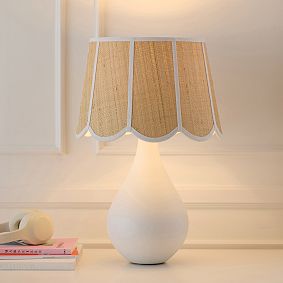 Frankie Woven Grass Cloth Table Lamp (19.75")