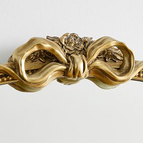 LoveShackFancy Gold Bow Arched Mirror (26"x 35.75")