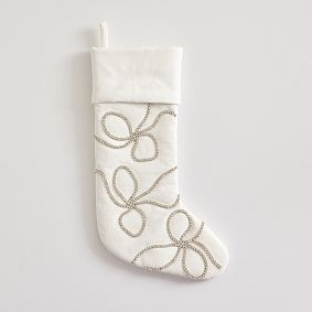 LoveShackFancy Rhinestone Bow Stocking