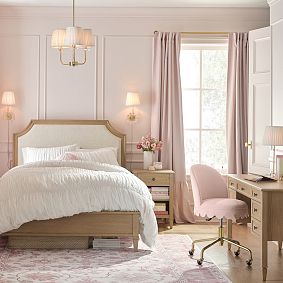 Scallop Skirt Swivel Desk Chair