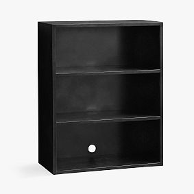 Open Box: Locker 3-Cubby Bookcase without Base (30") - Industrial Black