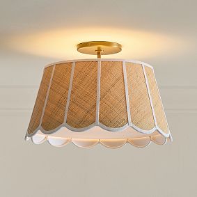 Frankie Woven Grass Cloth Flushmount (19")