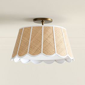 Frankie Woven Grass Cloth Flushmount (19")