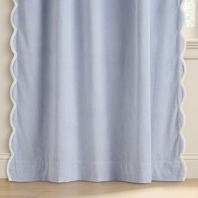 Sweet Scallop Velvet Blackout Curtain