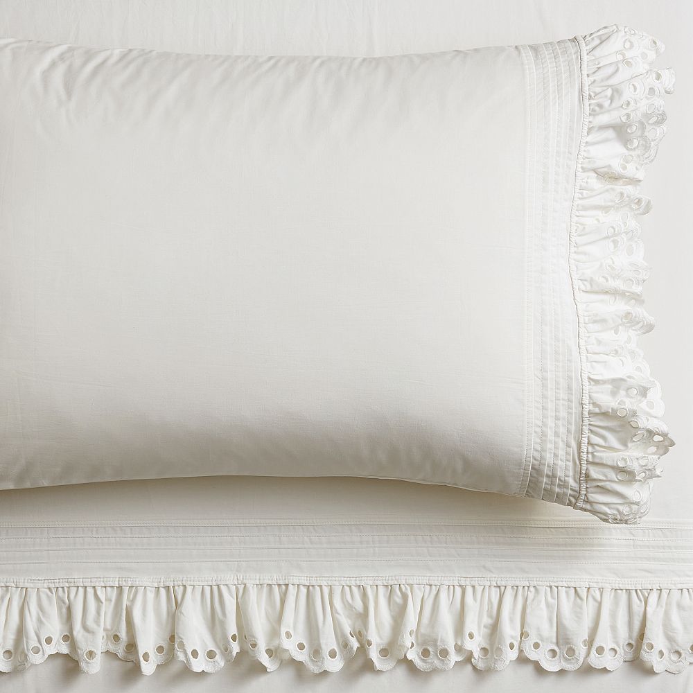 LoveShackFancy Eyelet Ruffle Sheet Set King