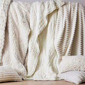 Channel Cloud Faux-Fur Quilt