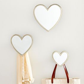 Heart-Shaped Mirror Hooks