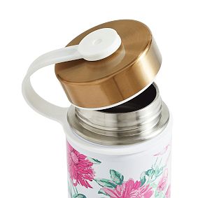 LoveShackFancy Pink Floral Ribbon Slim Water Bottle