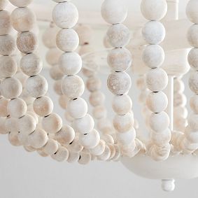 Naturalist Wood Ball Flush Mount (18")