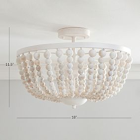 Naturalist Wood Ball Flush Mount (18")