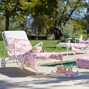 LoveShackFancy Garden Damask Beach Towel UPF 50+