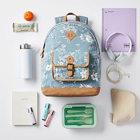 Northfield Light Blue Camilla Floral Recycled Backpacks